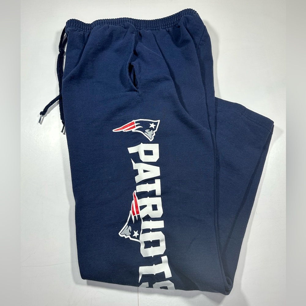 New England Patriots‎ Sweatpants Mens Medium Blue Fleece Majestic NFL  Pockets